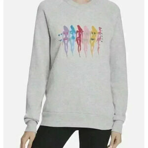 Alternative Earth Pullover Sweatshirt Womens Large Grey Stand Up Breast Cancer